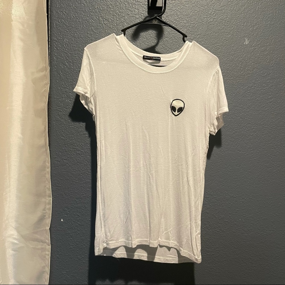 Brandy Melville Embroidered Alien Tee